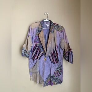 Sophia vtg 80’s blazer patchwork crazy
Art to wear retro jacket